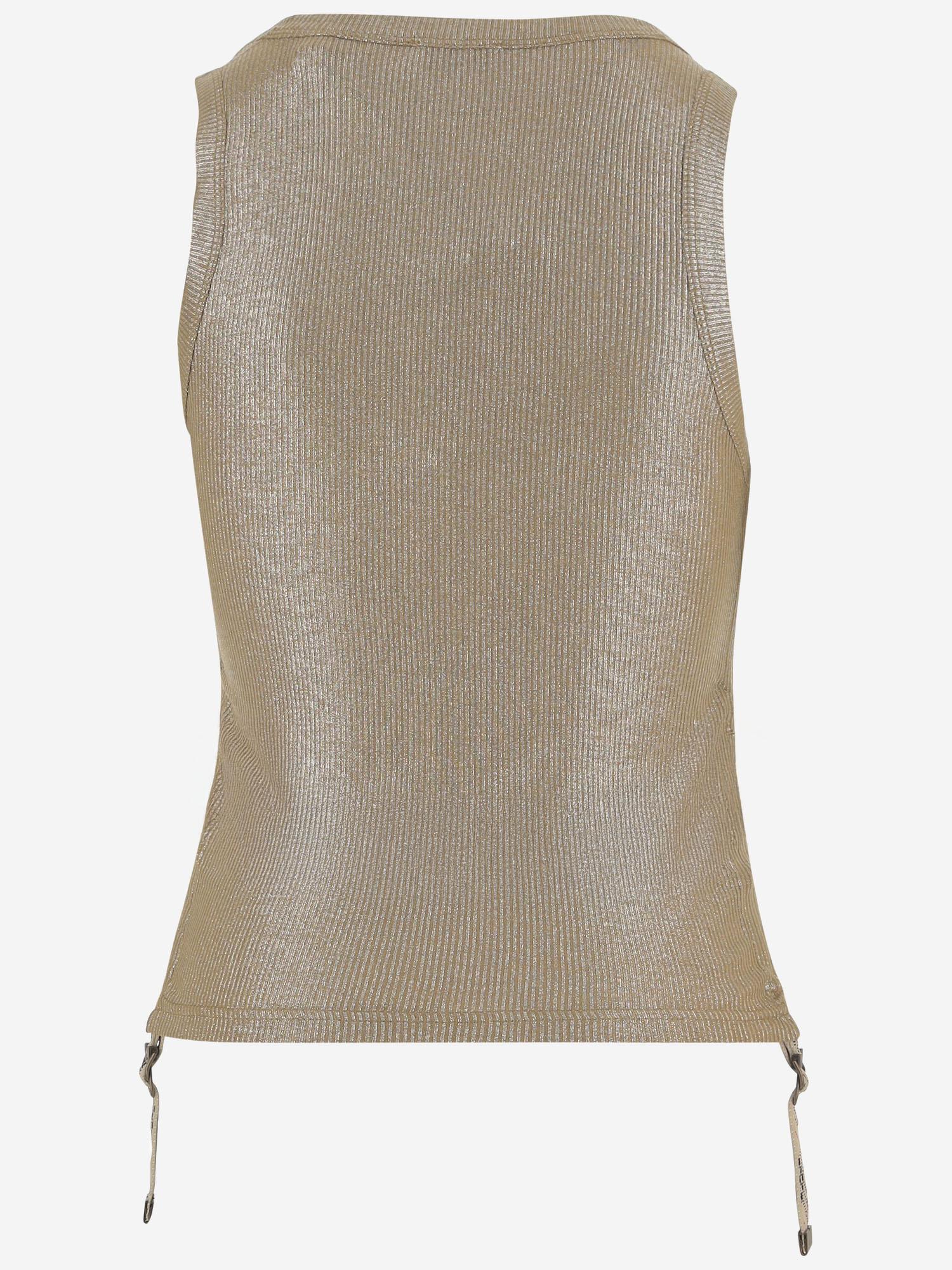 CANOTTA IN VISCOSA CON LOGO 8118927 LIGNUMBROWN BURBERRY 