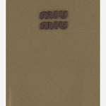 T-shirt in cotone con logo MJNA15 1841F0Y1C MIU MIU 