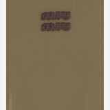 T-shirt in cotone con logo MJNA15 1841F0Y1C MIU MIU 