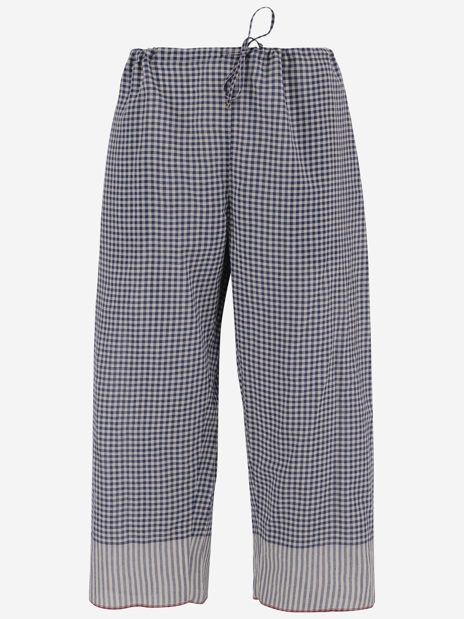 Pantaloni a scacchi in cotone DLWPBCUK01 MULTI PERO 