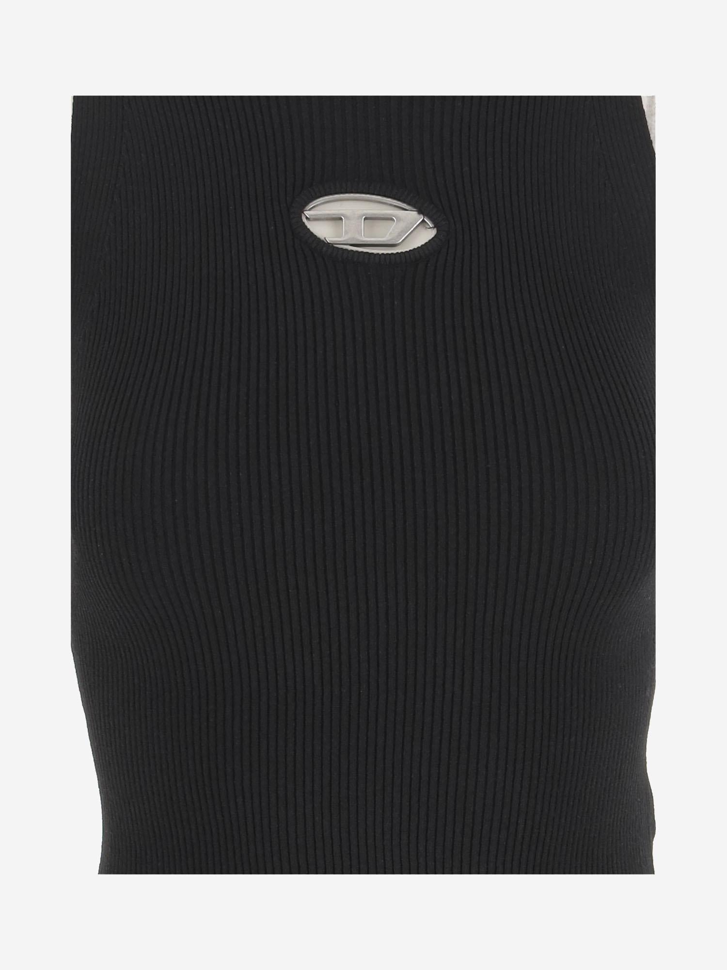 TOP IN MISTO VISCOSA CON LOGO A13020 0DLAX9XX DIESEL 