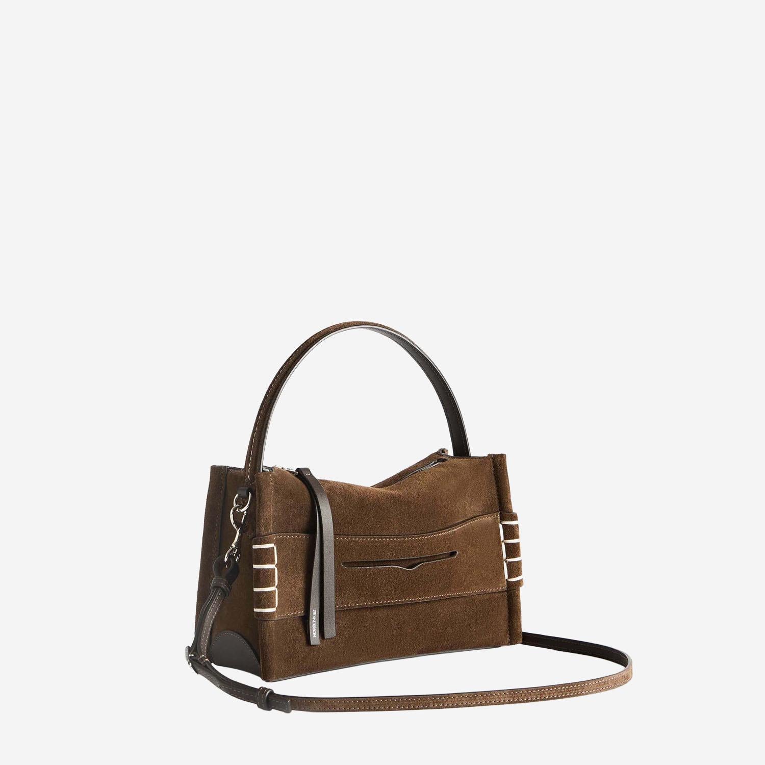 BORSA PICCOLA LOAFER IN PELLE SCAMOSCIATA CON LOGO HB0762 LA0364600 JW ANDERSON 