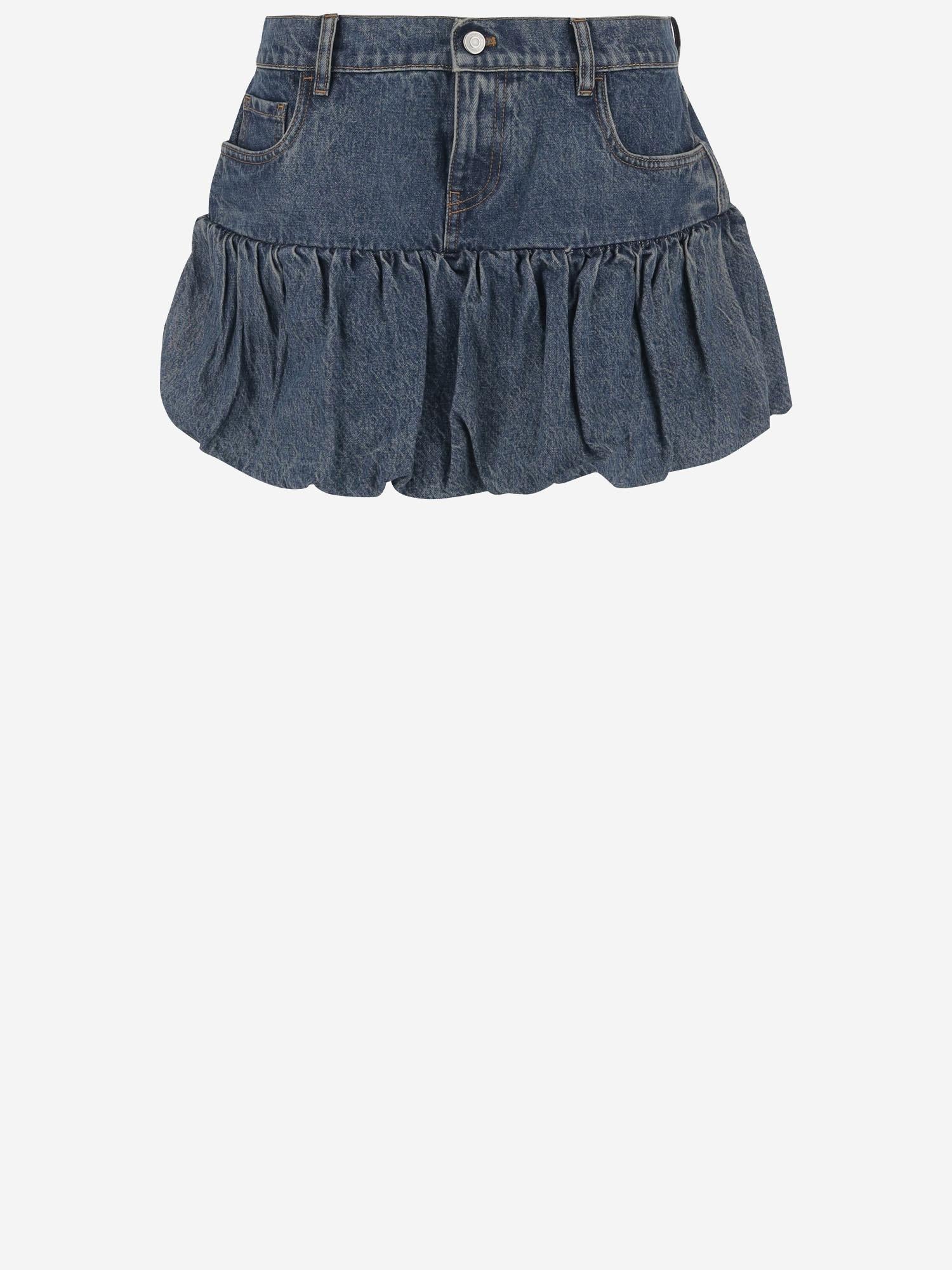 MINI GONNA IN DENIM DI COTONE COPJ76F2014 BLU COPERNI 