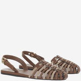 Mules in pelle e suede 5X610E MHDF05C8 MIU MIU 