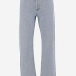 Pantaloni in denim délavé con inserto GG 835219 XDDCY4452 GUCCI 