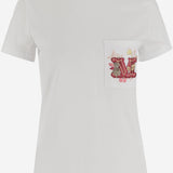 T-SHIRT IN JERSEY DI COTONE CON LOGO NUNZIO 004 MAX MARA 