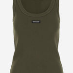 TOP IN COTONE STRETCH CON LOGO MJT694 1464F0161 MIU MIU 