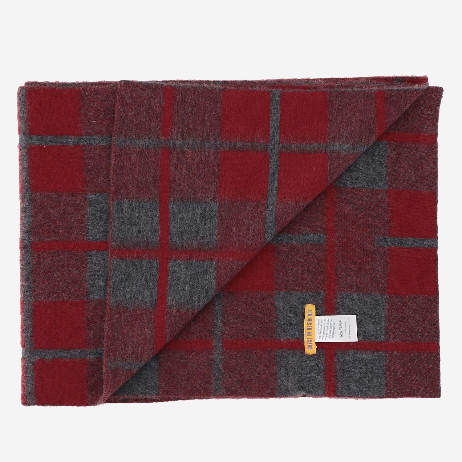SCIARPA CON MOTIVO A QUADRI IN LANA E CASHMERE A25319AL CHARBY GUEST IN RESIDENCE 