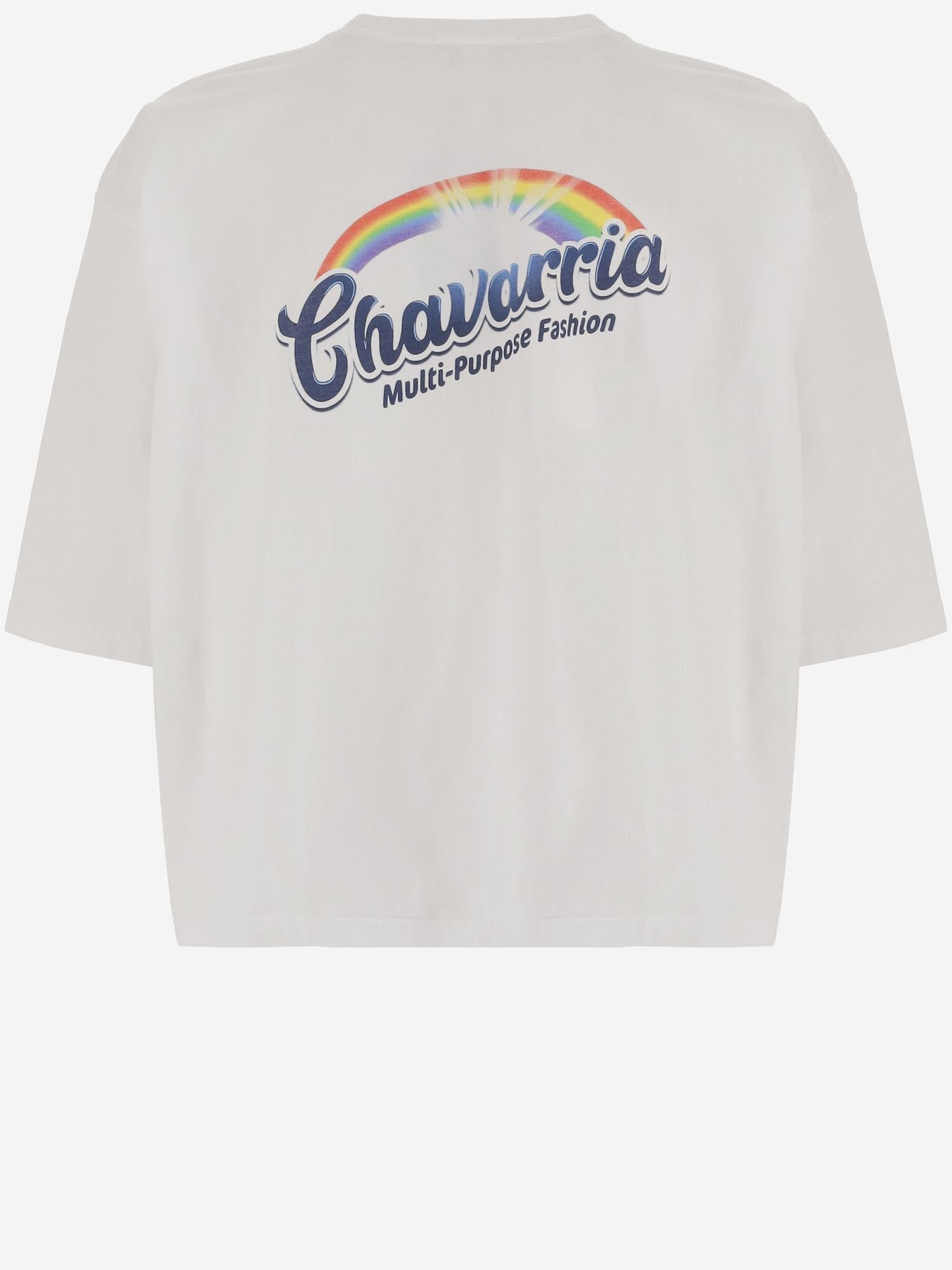T-SHIRT IN COTONE CON STAMPA ARCOBALENO WCJSY0207 000 WILLY CHAVARRIA 