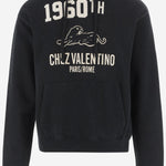 FELPA IN COTONE E VISCOSA CON LOGO 7V3MF29M B1M9RA VALENTINO 