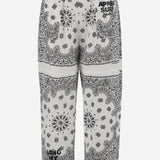 PANTALONI IN COTONE CON MOTIVO BANDANA TACATA WHITE APRES SURF 