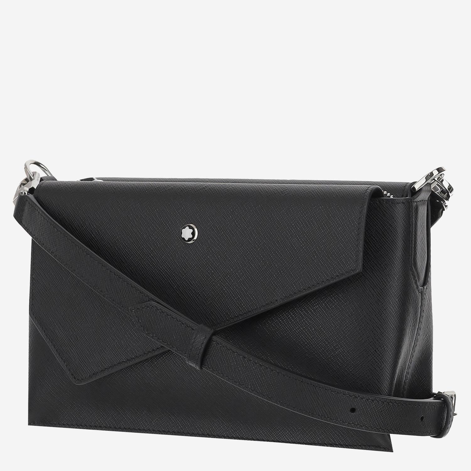 Borsa messenger Sartorial Trio in pelle texturizzata 199363 BLACK MONTBLANC 