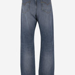 JEANS IN DENIM DI COTONE STRETCH CON MOTIVO BAROCCO 1018013 1A128861D800 VERSACE 