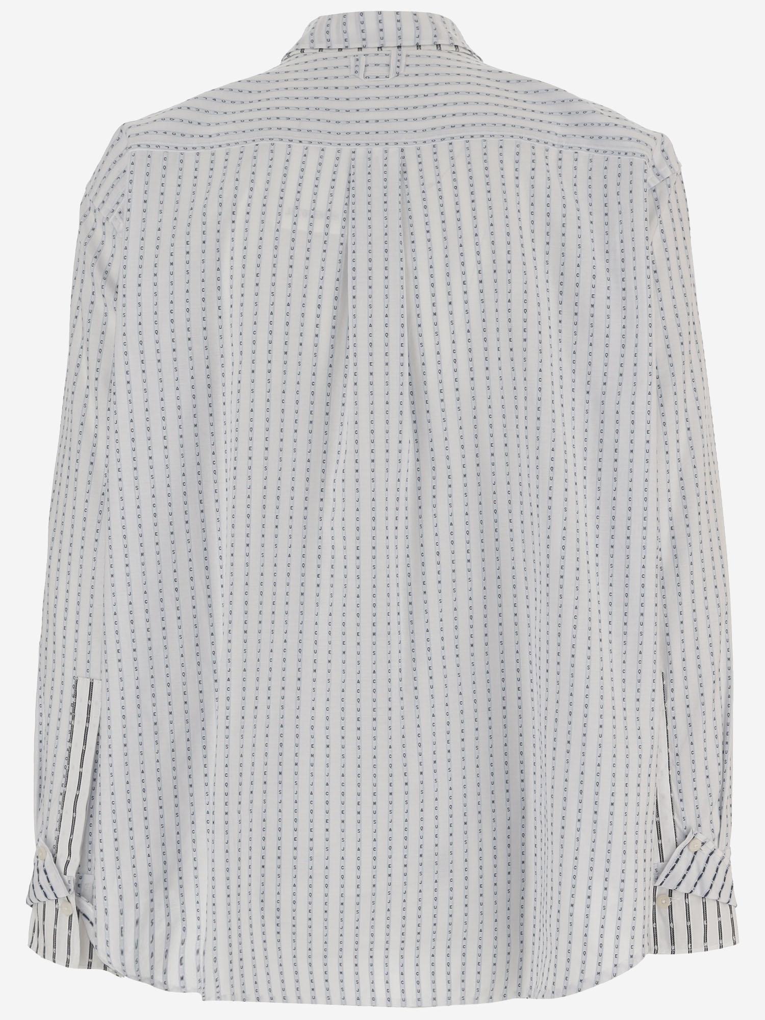 CAMICIA IN COTONE A RIGHE CON LOGO SHM00572AW00779 1LX JACQUEMUS 