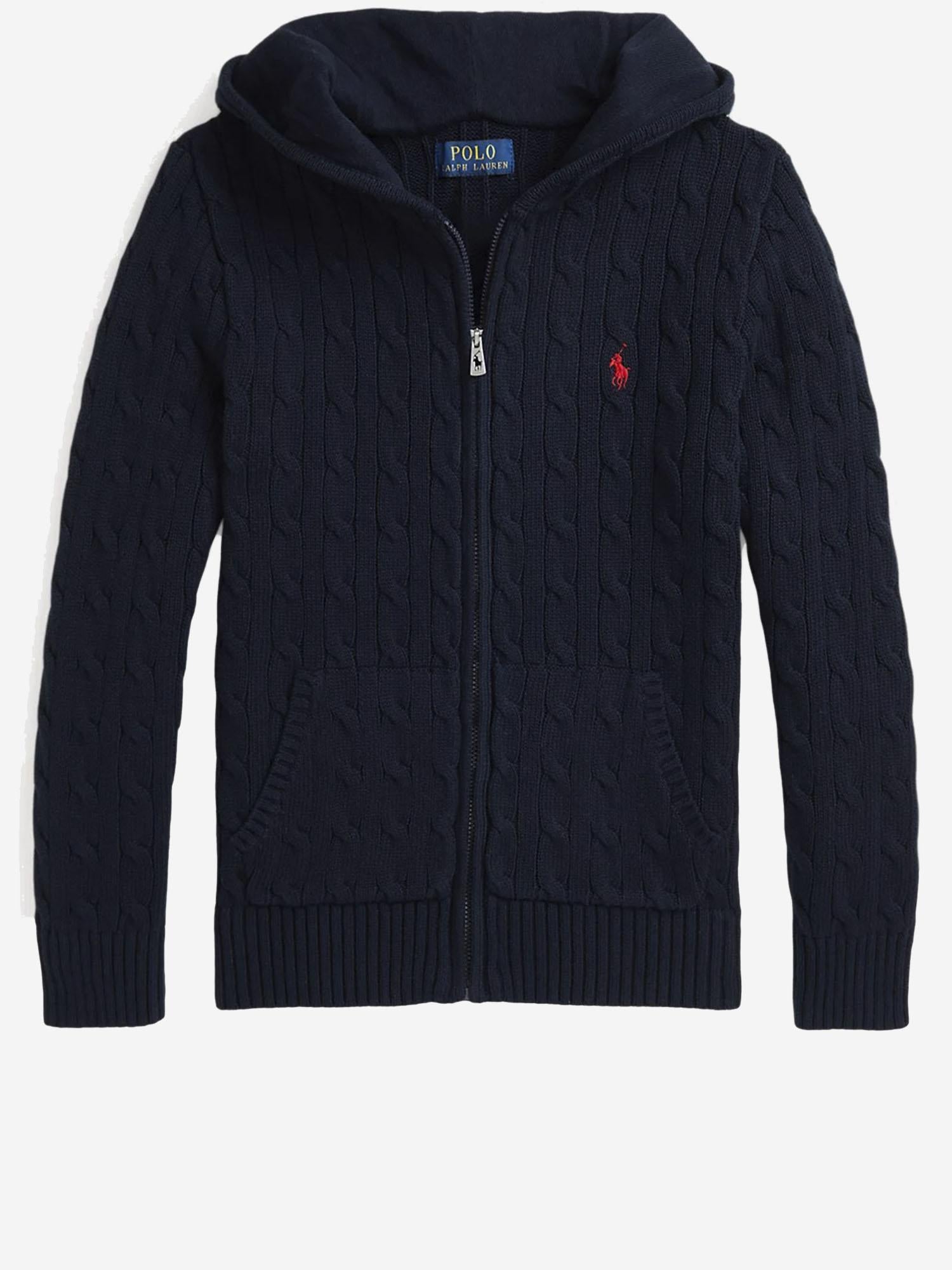 FELPA IN COTONE CON CAPPUCCIO 323951123 001 POLO RALPH LAUREN KIDS 