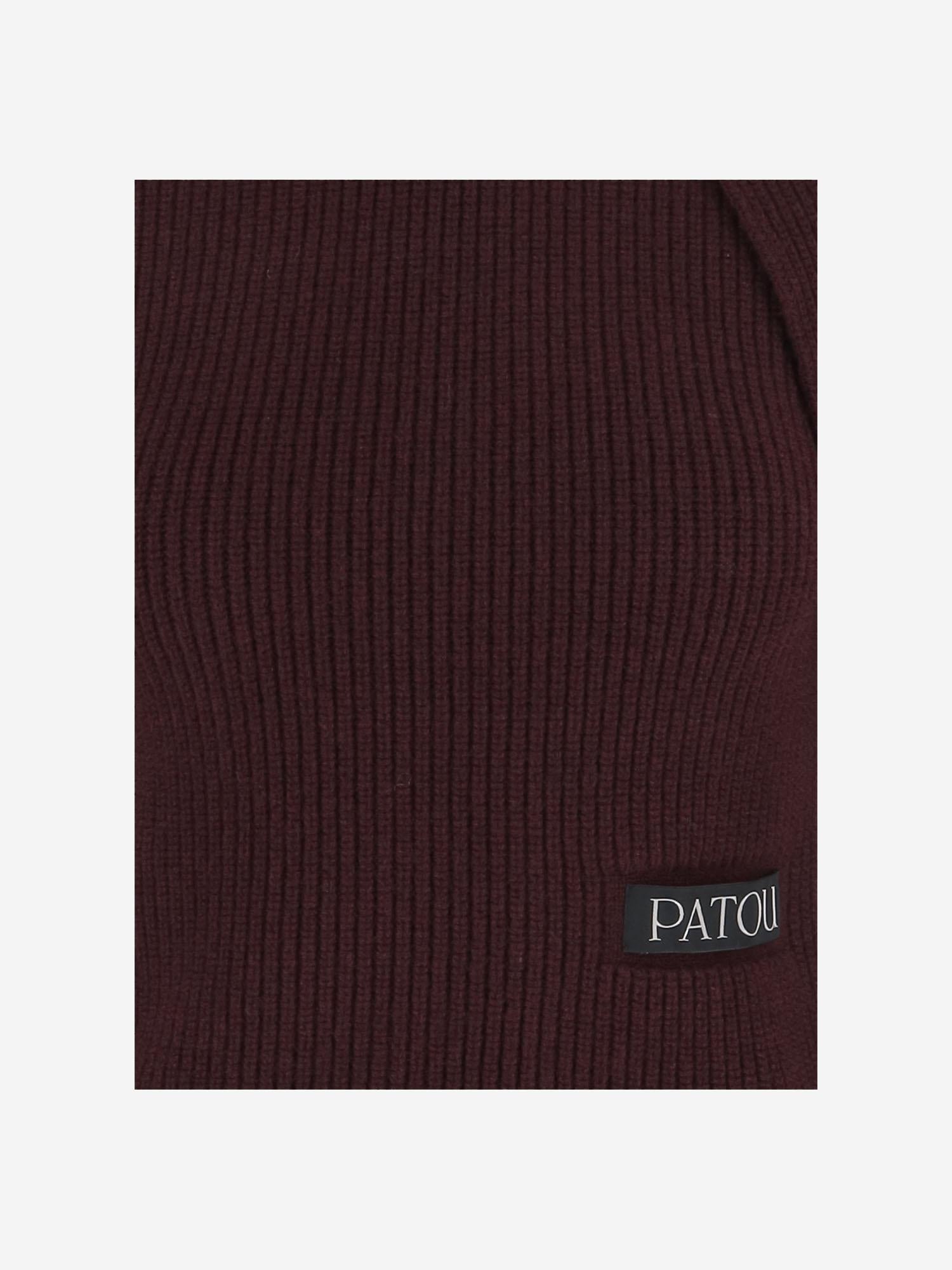MAGLIONE CON COLLO A SCIARPA IN LANA E CASHMERE KN2638041 317R PATOU 
