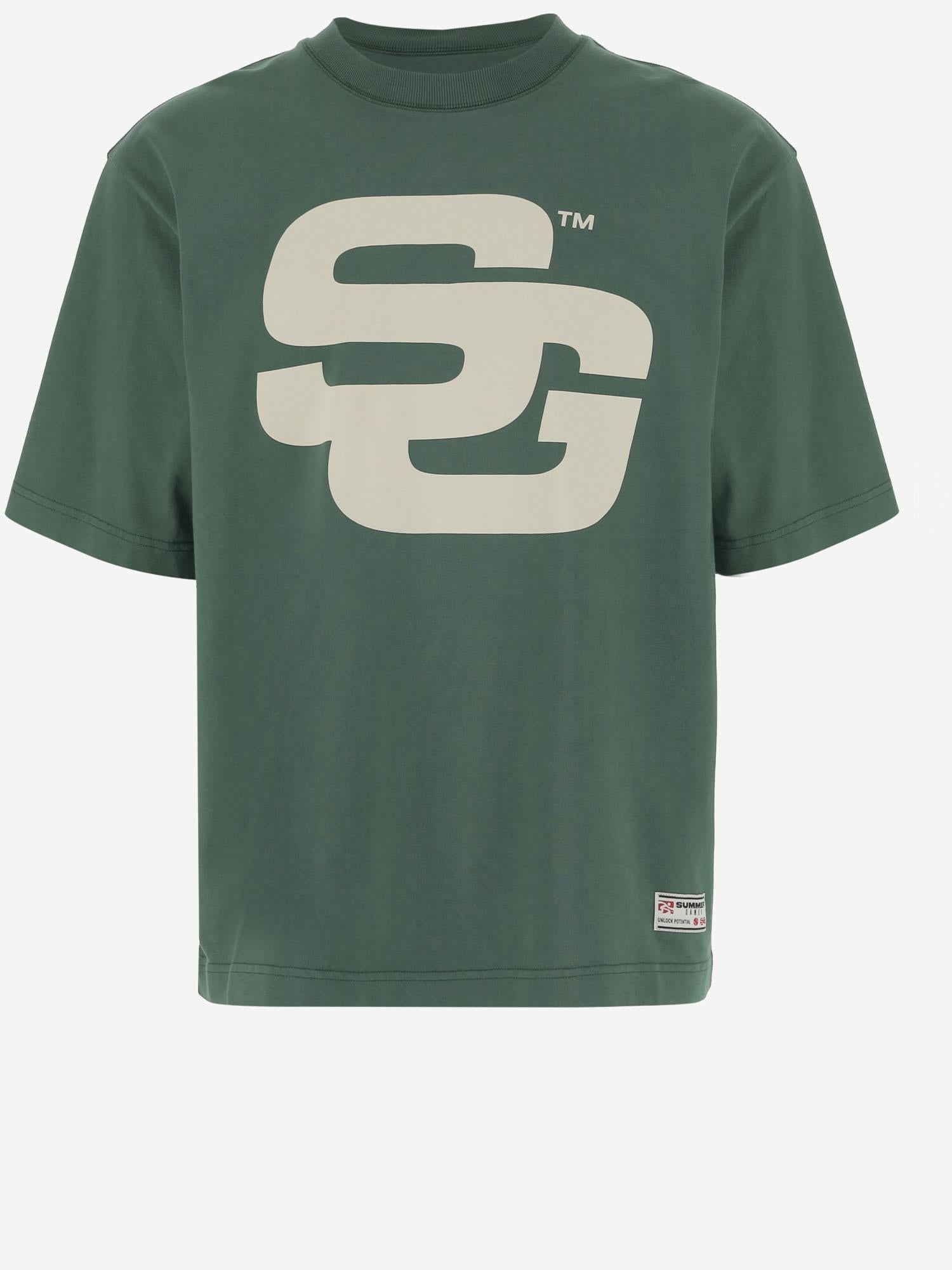 T-SHIRT IN COTONE CON LOGO SG2410103 HUNTERGREEN SUMMER GAMES 