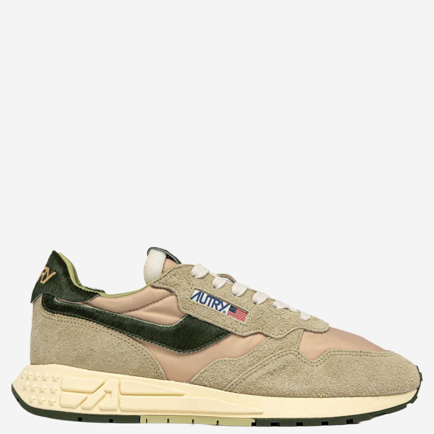 SNEAKERS REELWIND LOW IN NYLON E SUEDE WWLMUP05 SUEDENILPONYSPONGEGRN AUTRY 