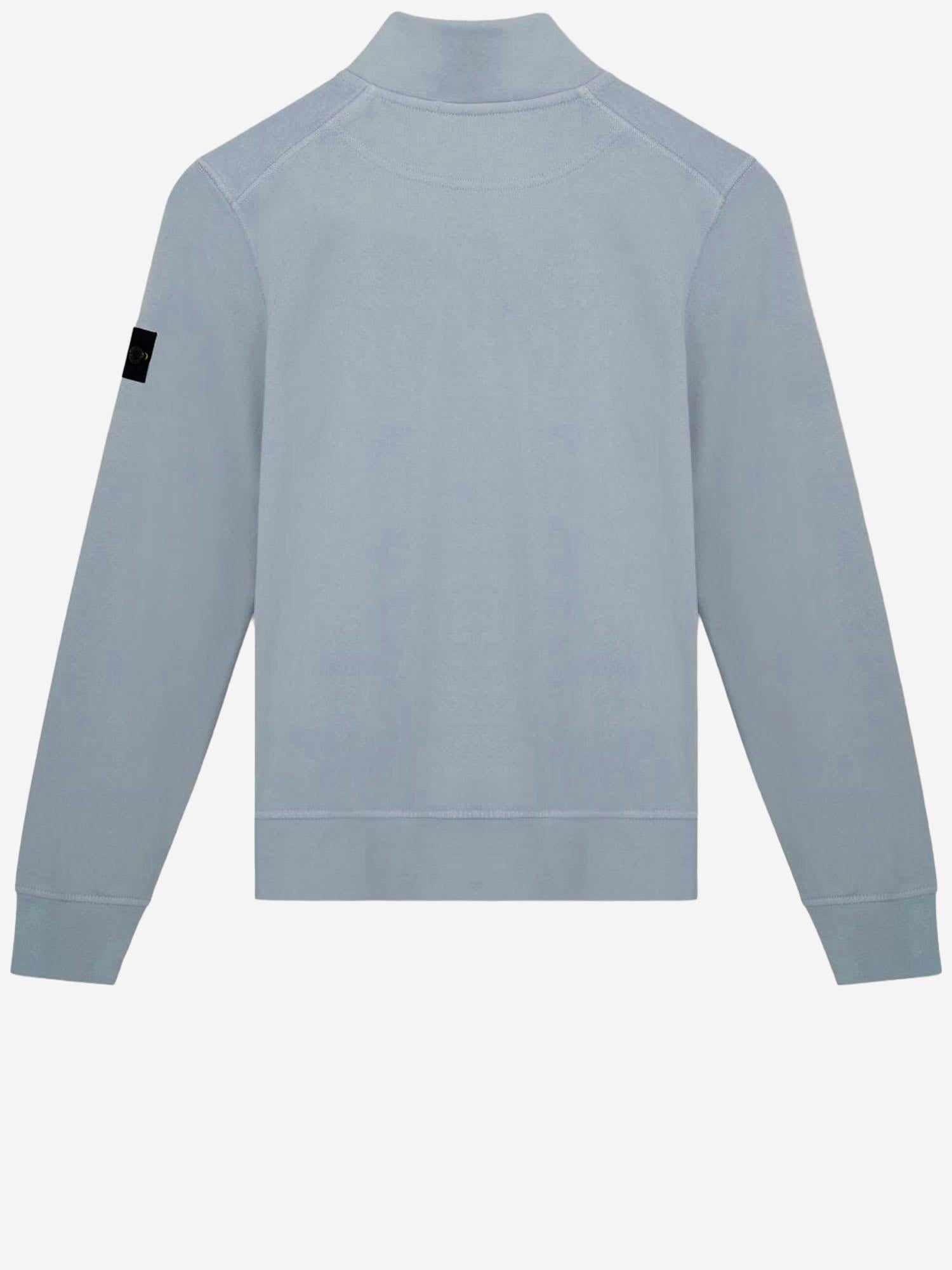 PULLOVER IN COTONE CON MEZZA ZIP 6100013 S0040V004A STONE ISLAND KIDS 