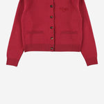 CARDIGAN IN LANA CON LOGO JFG233 AUKUF1SAY FENDI KIDS 
