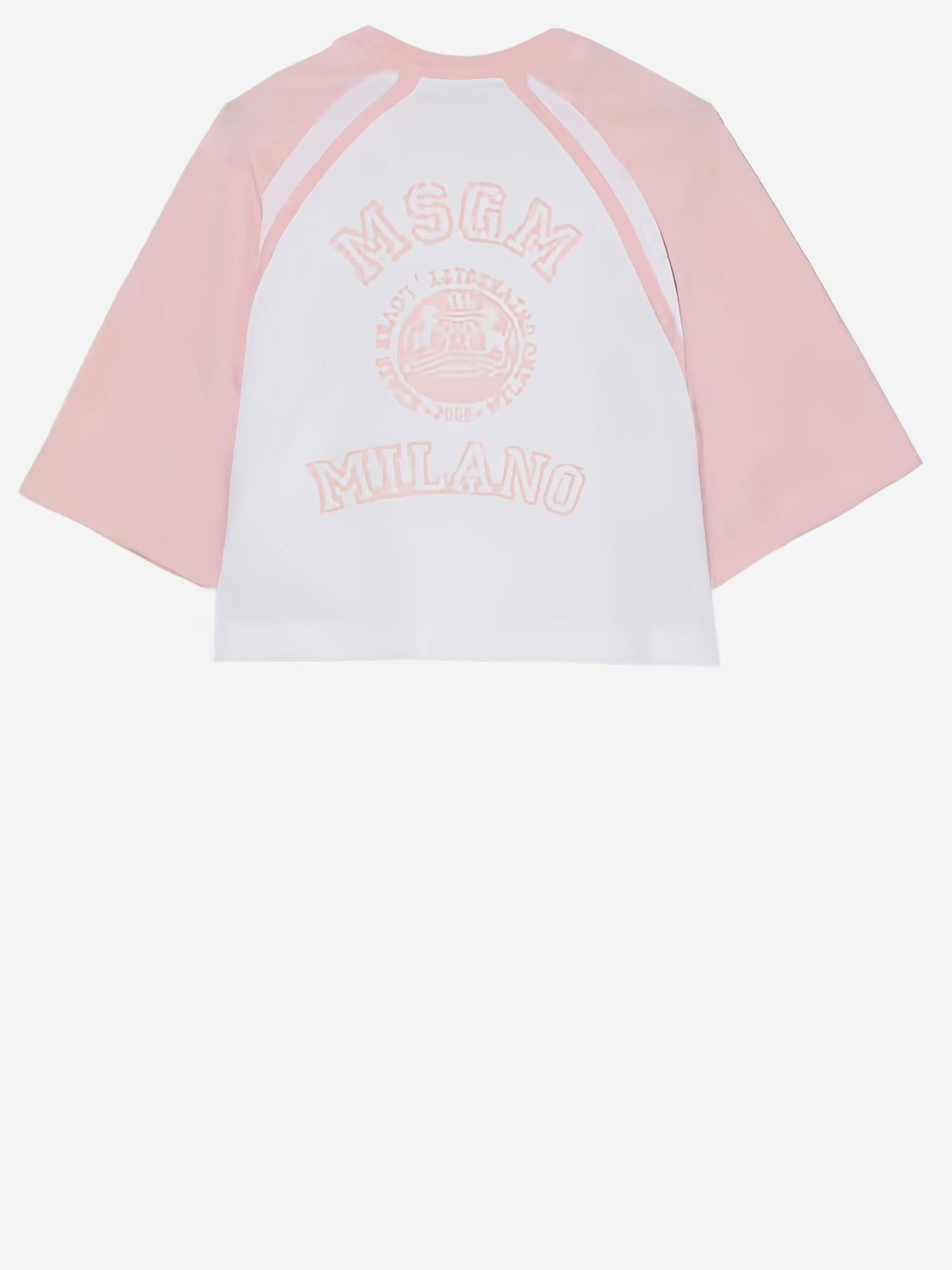 T-SHIRT IN COTONE CON LOGO S6MSJGTH024 178 MSGM KIDS 