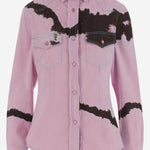 CAMICIA IN COTONE CON MOTIVO TIE-DYE DAM26TU5 PINK DONT @ ME 