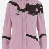 CAMICIA IN COTONE CON MOTIVO TIE-DYE DAM26TU5 PINK DONT @ ME 