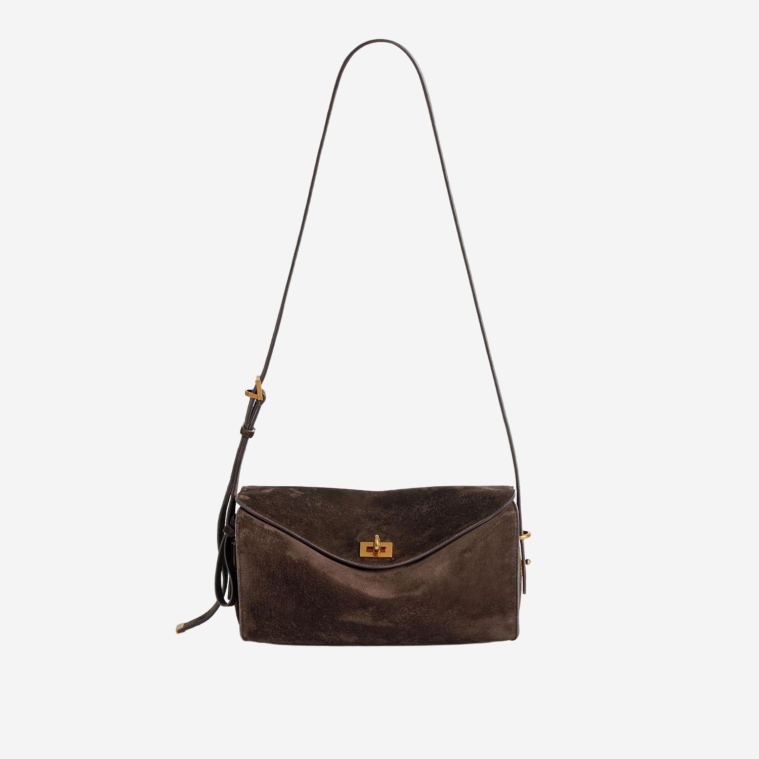 BORSA A SPALLA IN PELLE SCAMOSCIATA 868102 2ACJ02362 BALENCIAGA 