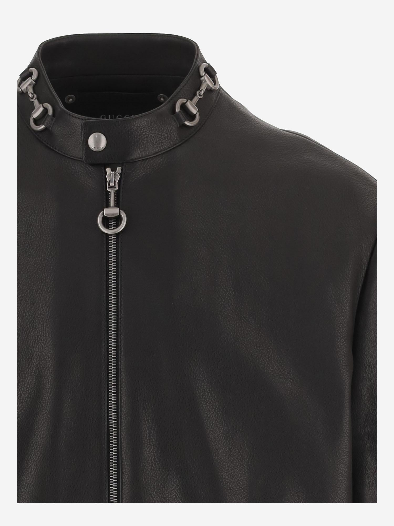 GIACCA IN PELLE CON HORSEBIT 864931 XNBCJ1000 GUCCI 