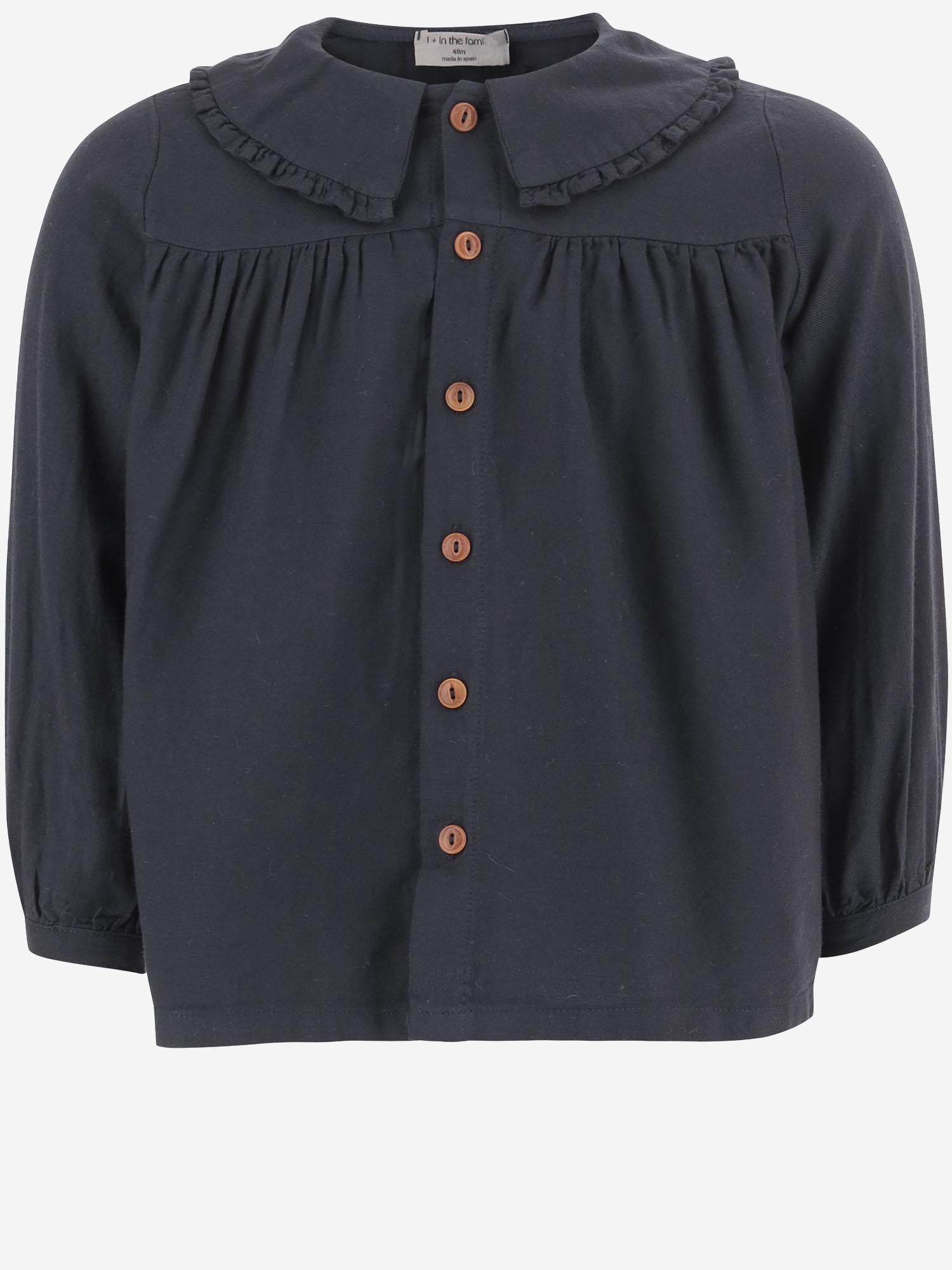Camicia in cotone e viscosa 25W198 DARKBLUE 1+ IN THE FAMILY KIDS 