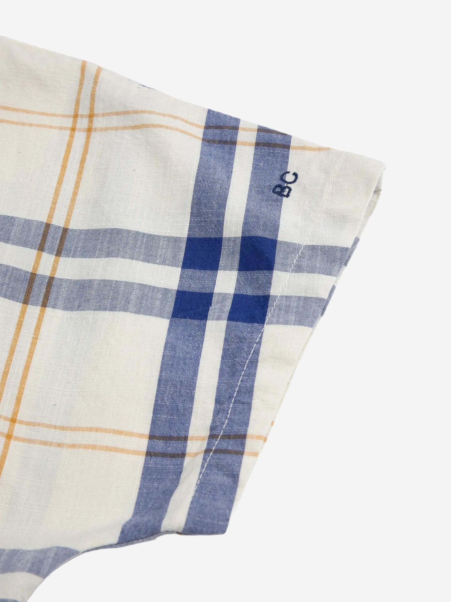 ABITO IN COTONE CON MOTIVO A QUADRI B126AC105 OFFWHITE BOBO CHOSES KIDS 