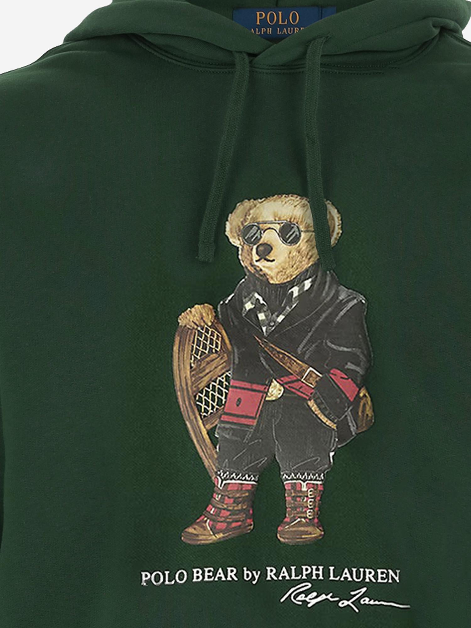 FELPA IN MISTO COTONE CON STAMPA POLO BEAR<BR/> 710981794 001 POLO RALPH LAUREN 