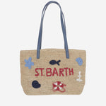 BORSA IN MISTO RAFIA CON MOTIVO SPIAGGIA RAFC002 01325H MC2 SAINT BARTH 