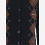 CARDIGAN IN CASHMERE CON MOTIVO GEOMETRICO MMF988 174BF0008 MIU MIU 