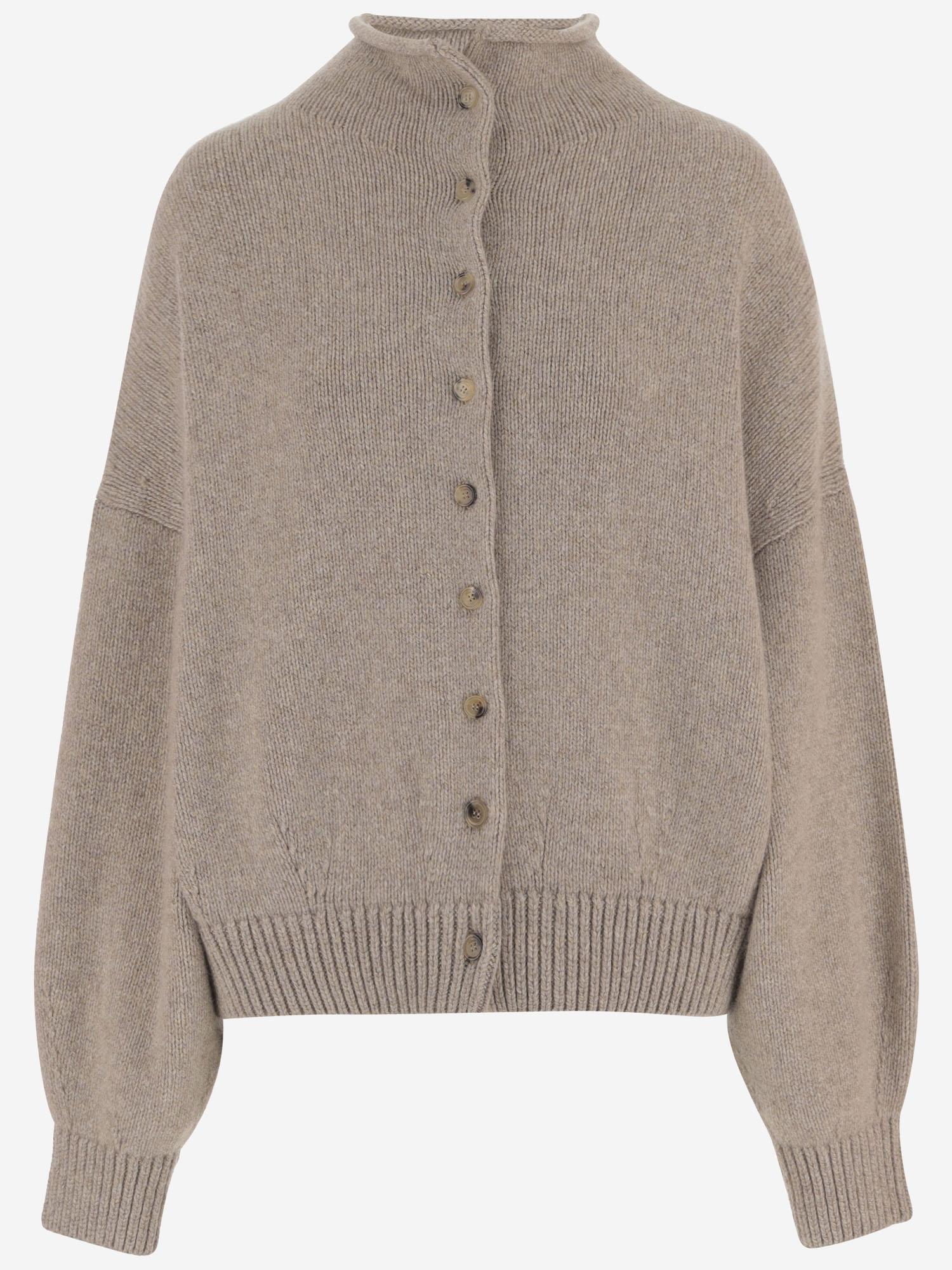 CARDIGAN IN CASHMERE CON COLLO ALTO 18046645 992 KHAITE 