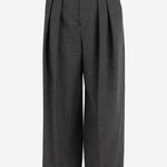 Pantaloni sartoriali a vita alta e gamba ampia in lana 824389 Y5K321473 SAINT LAURENT 