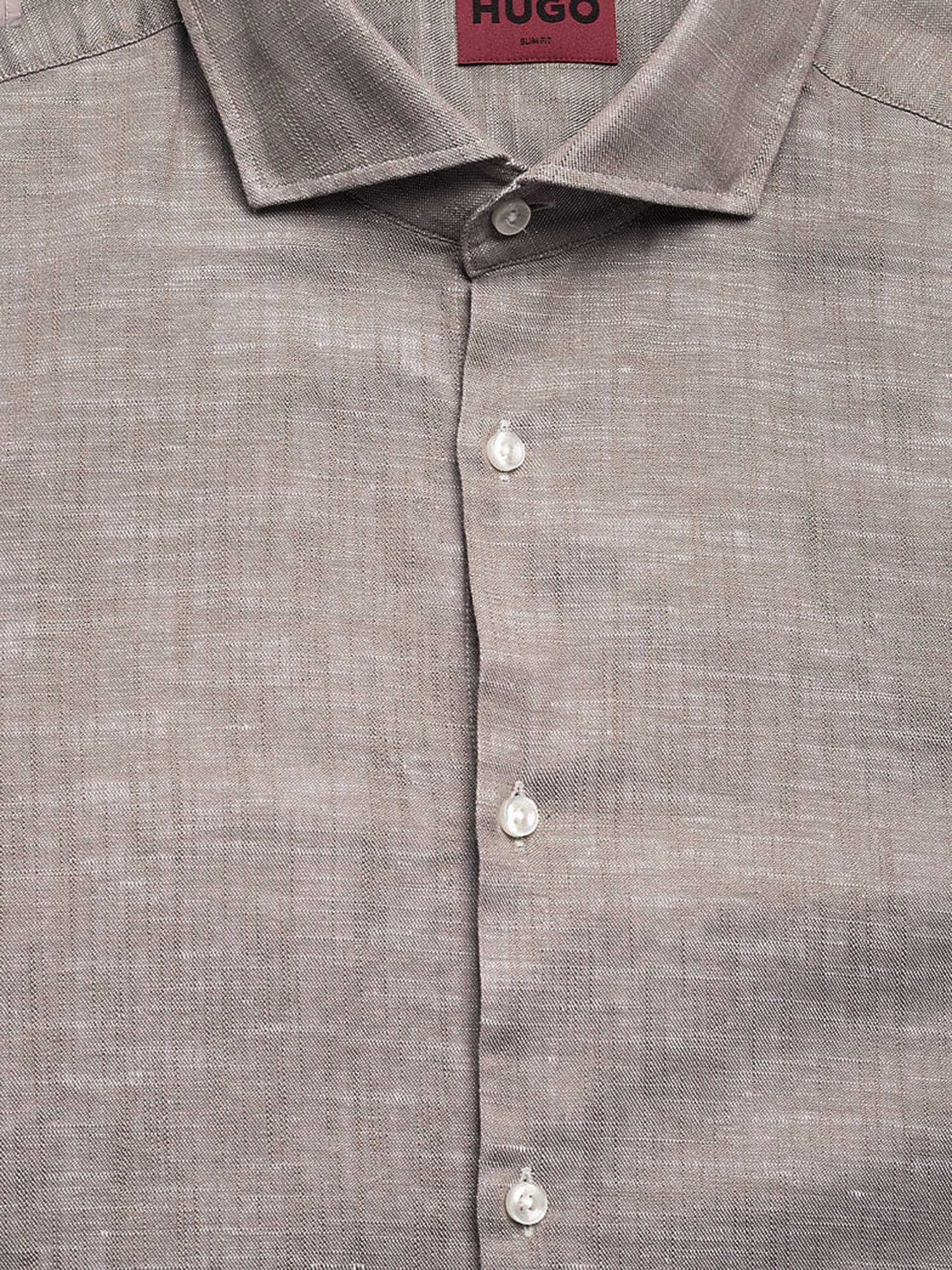 CAMICIA IN COTONE E LINO 50539775 237 HUGO BOSS 