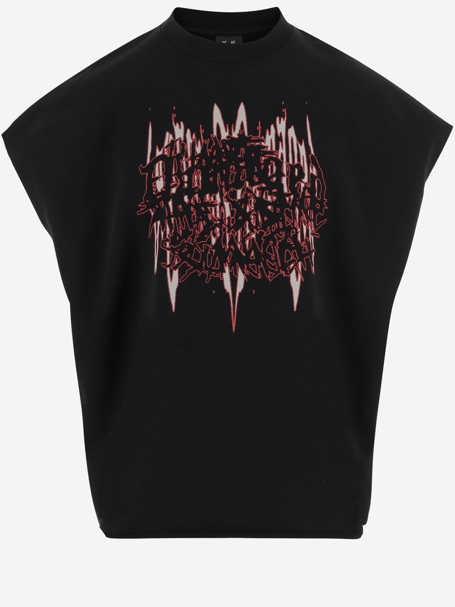 T-SHIRT SENZA MANICHE IN COTONE CON STAMPA B0030666 FA583P774 44 LABEL GROUP 