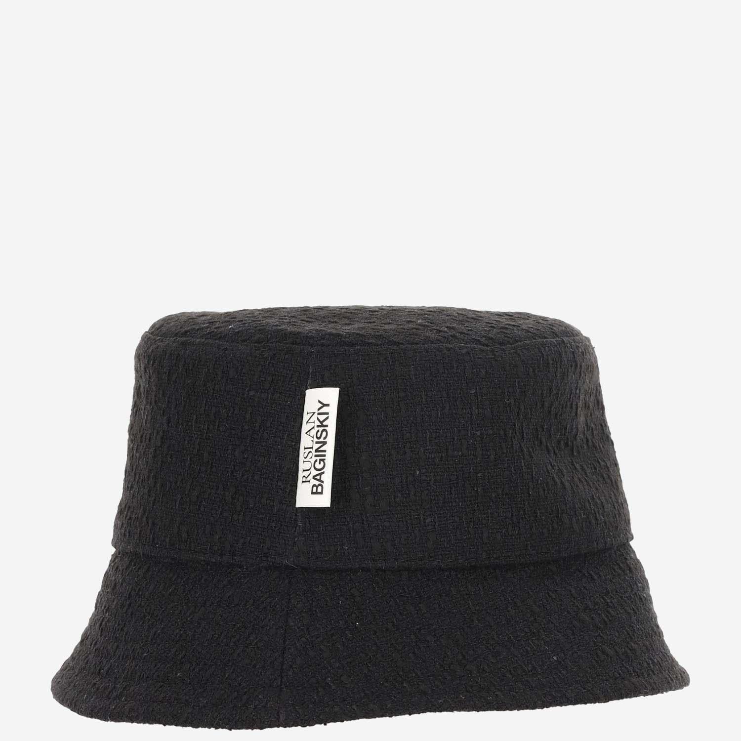 CAPPELLO BUCKET IN MISTO COTONE BCT033CA BLACK RUSLAN BAGINSKIY 