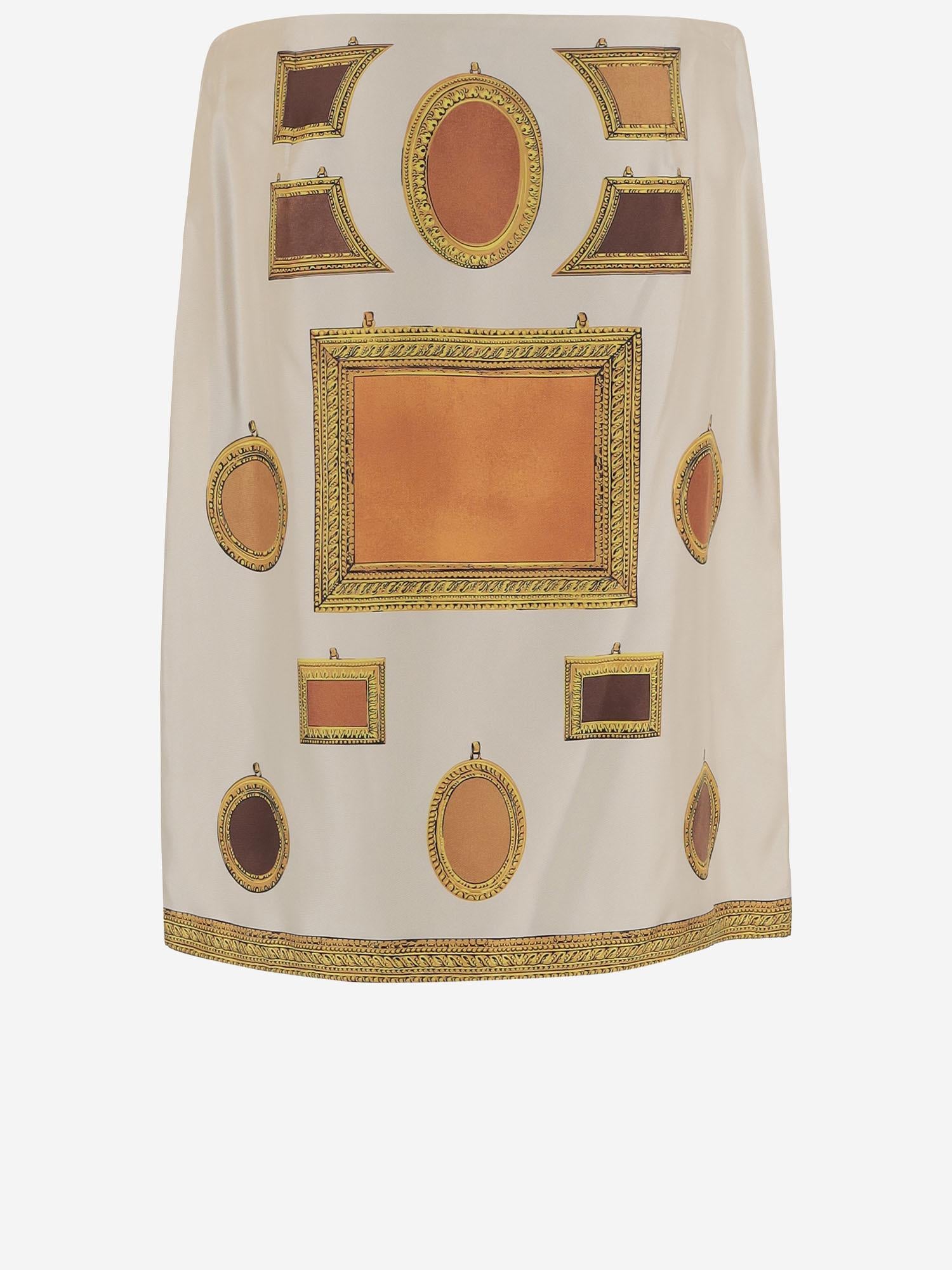 GONNA IN SETA CON STAMPA 1024690 1A179515K920 VERSACE 