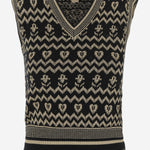 TOP IN MISTO LANA CON MOTIVO GEOMETRICO 7B3KM06C 9H0G14 VALENTINO 