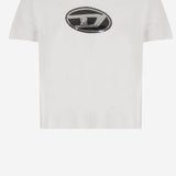 T-SHIRT IN COTONE CON LOGO IN PAILLETTES J02371 KYAUNK100 DIESEL KIDS 