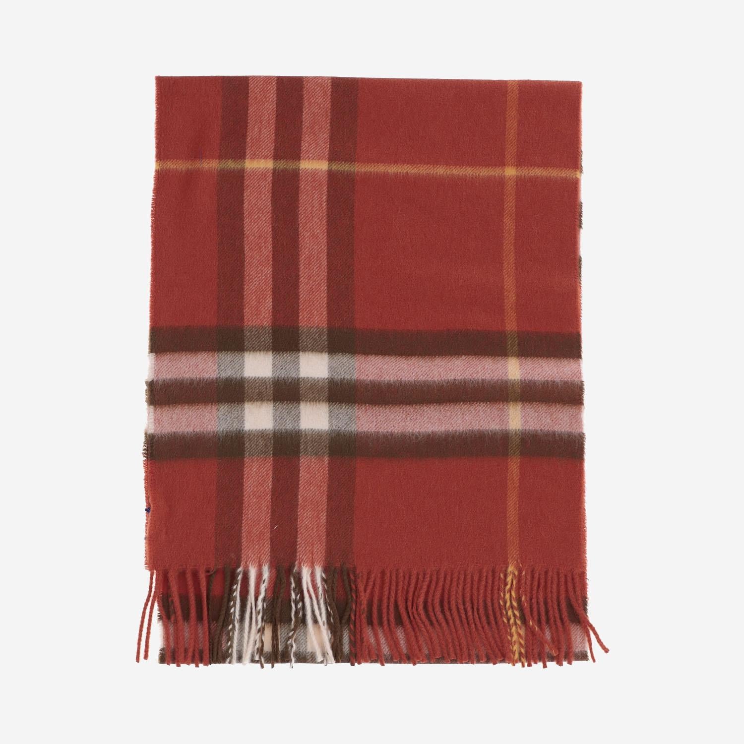 SCIARPA IN CASHMERE CON MOTIVO CHECK 8112645 ROUXRED BURBERRY 