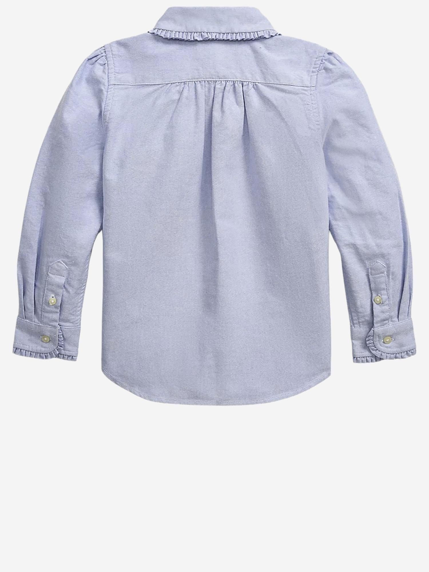 CAMICIA IN COTONE CON VOLANT 312929954 003 POLO RALPH LAUREN KIDS 