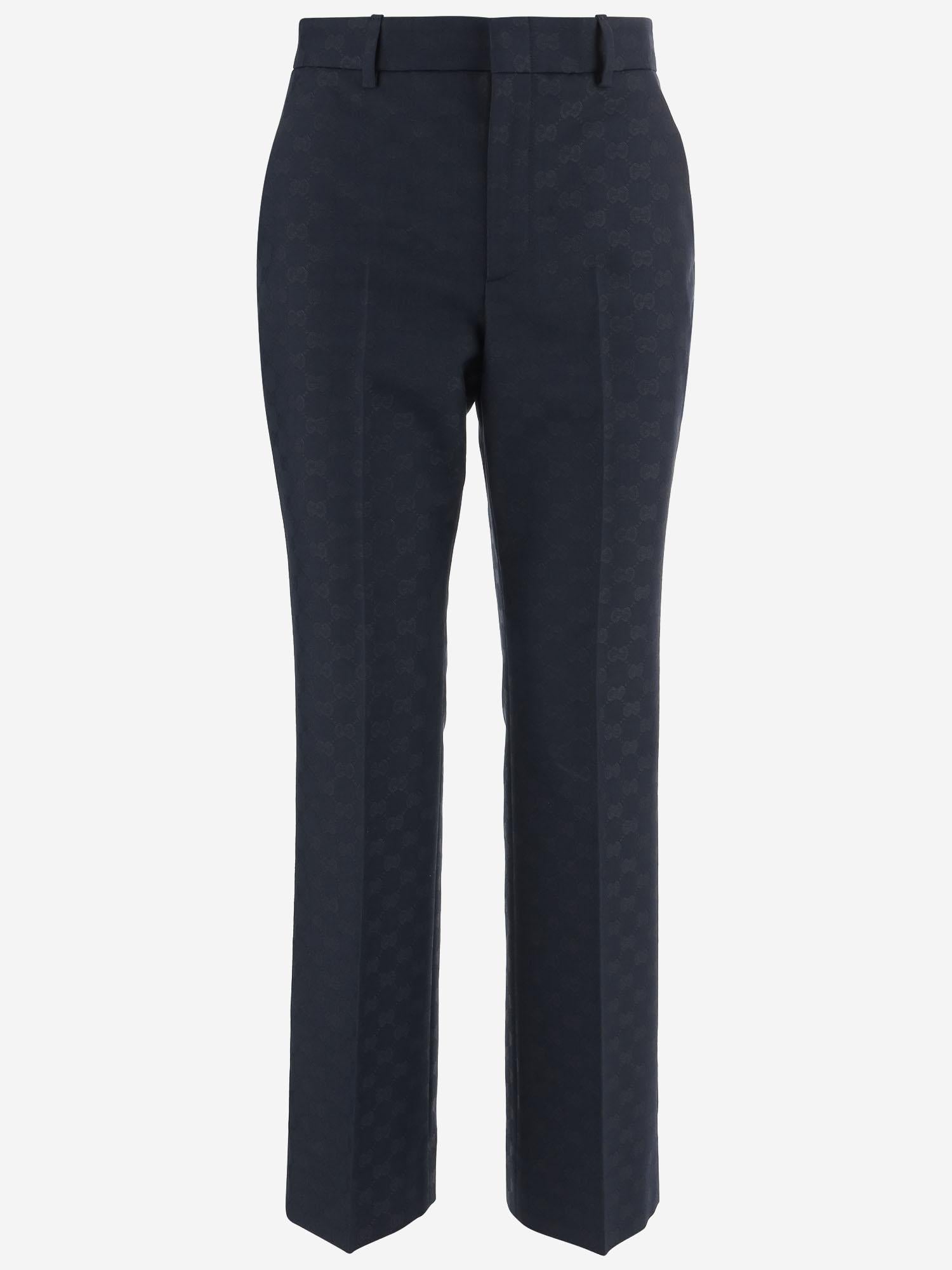 PANTALONI IN GABARDINE DI COTONE GG 846532 ZAQXT4474 GUCCI 