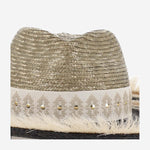 CAPPELLO IN MISTO PAGLIA E VISCOSA CON RICAMO 385981 38 FERRUCCIO VECCHI 