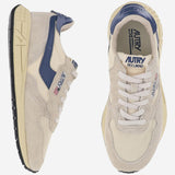SNEAKERS REELWIND LOW IN NYLON E SUEDE WWLMUT27 SUEDENETECRUENSBLUE AUTRY 