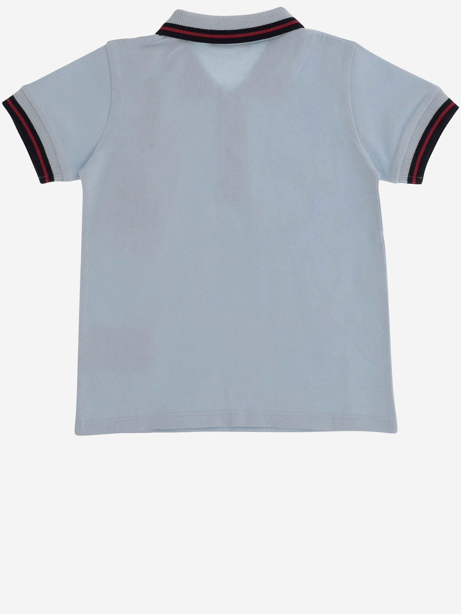 POLO IN COTONE STRETCH CON LOGO 8A000028496F 70C MONCLER ENFANTS 