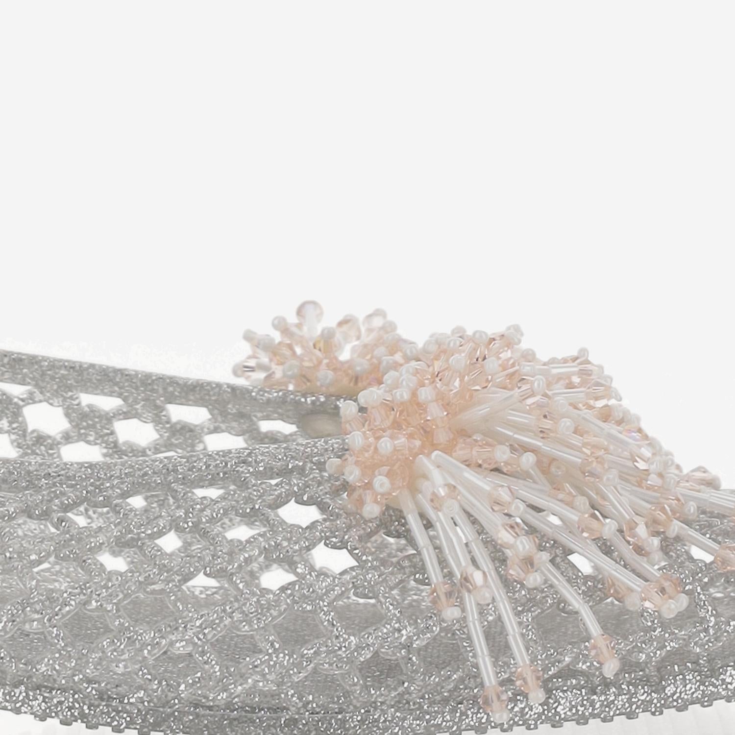 BALLERINE TRASPARENTI CON DECORAZIONE HJ25PSALST03SL01 SILVER HEAVENLY JELLY 