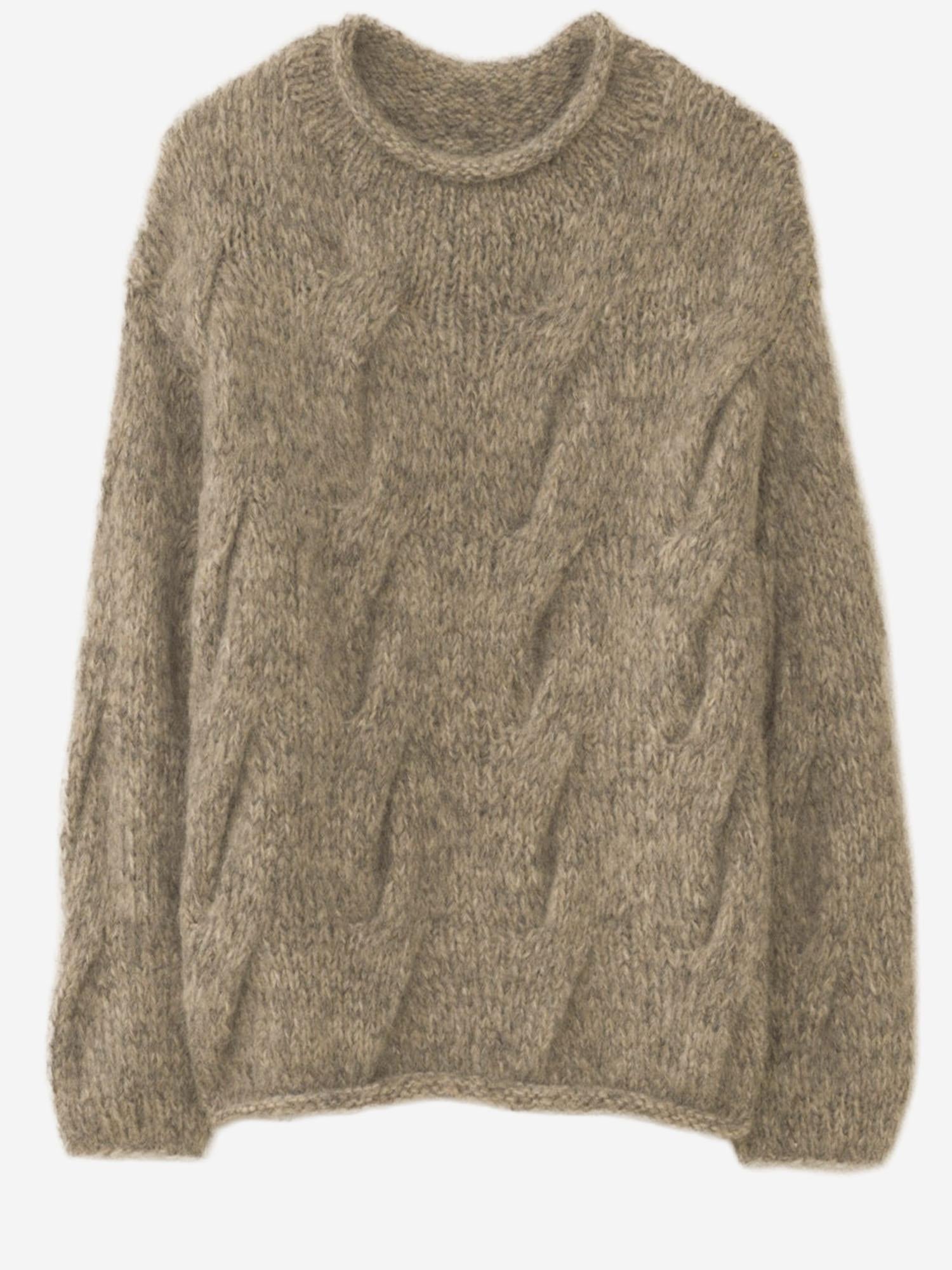 MAGLIONE IN LANA E ALPACA AW25T2492Y302 HUSK LAUREN MANOOGIAN 